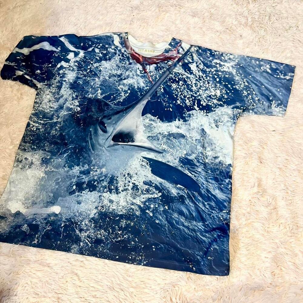 Men’s Marland Fishing Ocean Deep Sea Graphic Weird Statement Eccentric‎ Tshirt